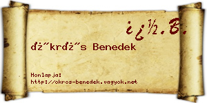 Ökrös Benedek névjegykártya